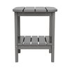 Flash Furniture Gray 2 Tier Adirondack Style Patio Side Table LE-HMP-1035-1517H-GY-GG